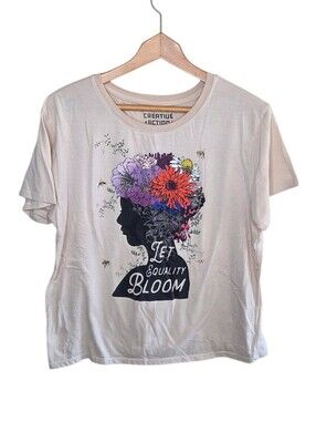Creative Action Network Let Equality Bloom Silhouette Floral Graphic Tee XXL